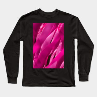 In October We Wear Pink - Pink Awerness Ribbons, best pattern for Pinktober! #4 Long Sleeve T-Shirt